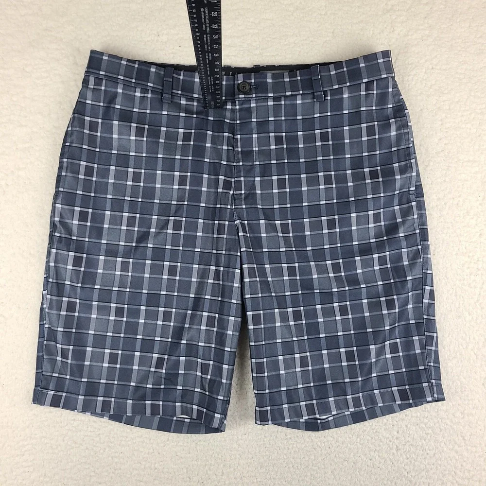 Nike Shorts Mens 36 Blue Check Plaid 10